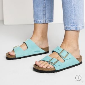 Turquoise Birkenstocks